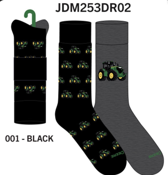 2 PACK DRESS SOCKS (BLACK/GREY SOCK