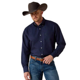 Ariat Men's Wrinkle Free Solid Shirt - Navy 10020330
