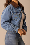 Kimes LEELA DENIM JACKET - Light Wash Indigo