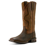 Ariat Men's Captivate Wide Square Toe Western Boot - DARK BROWN/PEANUT BUTTER