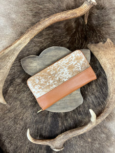 Cowhide Wallet - Single Zip/Wrist Strap
