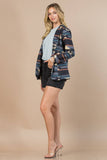 Western Tribal Print Collar Long Sleeves Blazer WT009