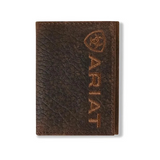Ariat Trifold Wallet Rodeo Bullhide Ariat Emblem - Brown - A3554402