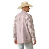 Ariat Men's Pro Series Trae Fitted Snap Shirt - WHITE STRIPE 10071033