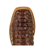 HP Chocolate Nile Croc Print Western Boot