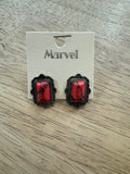 Natural Stone Rectangle Stud Earrings - AE1375