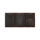 ARIAT TRIFOLD WALLET OVRLAY SCROLL EMBOSSED MEDIUM BROWN - A3568944 (Copy)