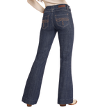 ROCK N ROLL DENIM MID RISE BOOT STITCH TROUSERS