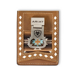 Ariat Bifold Money Clip Wallet Southwest Diamond Lace - Brown - A3559302