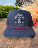 Vaquera Navy & Red Moustache Cowboy Cap