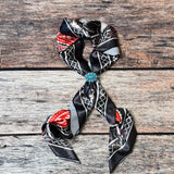 AVS866 BANDANA HORSE PRINT SILK SCARF 36X36