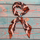AVS833 WESTERN RODEO PRINT SILK SCARF 36X36