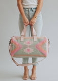 Mint, Pink & Orange Aztec Duffel AOD4