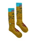 Lucky Chuck Women's Tan Cactus Alley Wild West Performance Socks