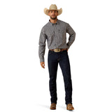 Ariat Men's Pro Series Theron Classic Fit Snap Shirt - GREY STRIPE 10071725