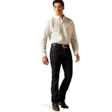 ARIAT MEN'S EDMOND WHITE CLASSIC FIT LONG SLEEVE BUTTON DOWN SHIRT 10051262