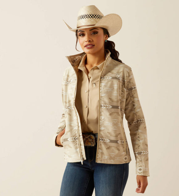 Ariat New Team Softshell Print Jacket - SANDSTONE SOUTHWEST PRINT