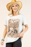 AV1205-AVAH TEXAS COWBOY GRAPHIC SHORT SLEEVE T-SHIRT