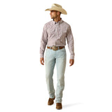 Ariat Men's Pro Series Trae Fitted Snap Shirt - WHITE STRIPE 10071033
