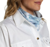 Carlee Double Sided Scarf - Bluebell & White Plaid/Arctic Ice
SCF2617