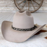 Genuine Horsehair 6 Strand Braided Hat Band with Single Tassel - Las Cruces
