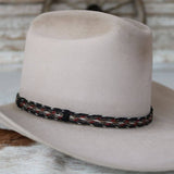 Genuine Horsehair 5 Strand Braided Hat Band - Roulette