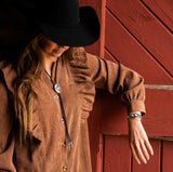 Boot Stitch Turquoise Bolo Tie - BT6604