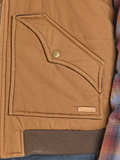 TWILL AND LEATHER PUFFER LAWMAN VEST
