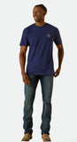 Ariat Men's Woven West T-Shirt - MEDIEVAL BLUE