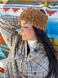 Faux Fur Women's Fashion Headband: Chocolate Brown