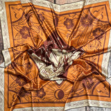 AVS837 WILD WEST PRINT SILK SCARF 36X36
