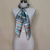 AVS-855 AZTEC CACTI PRINT SILK WILD RAG 36X36