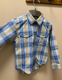 Roper Boys West Made Collection Print Shirt Blue