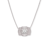 Mini Belt Buckle Necklace (Amelia Rose) - Silver
