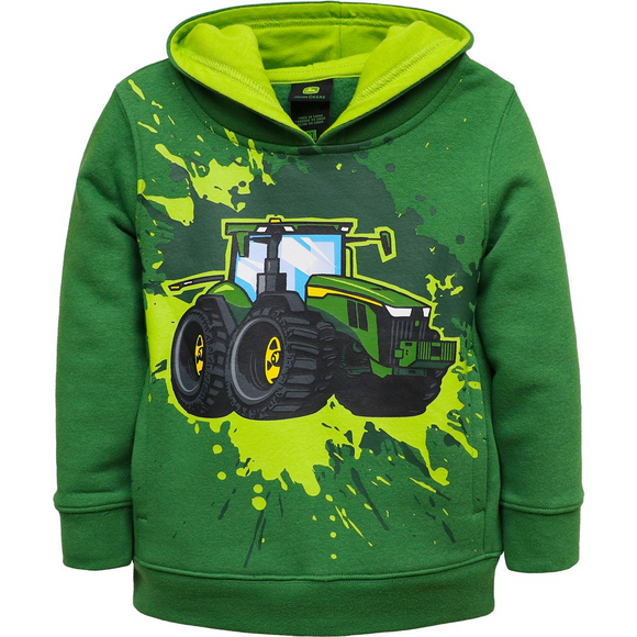 SPLASH TRACTOR FLEECE HOODIE (GREEN) TODDLER
