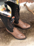 Macie Beans - Kango Tobac Full Quill Ostrich Boots