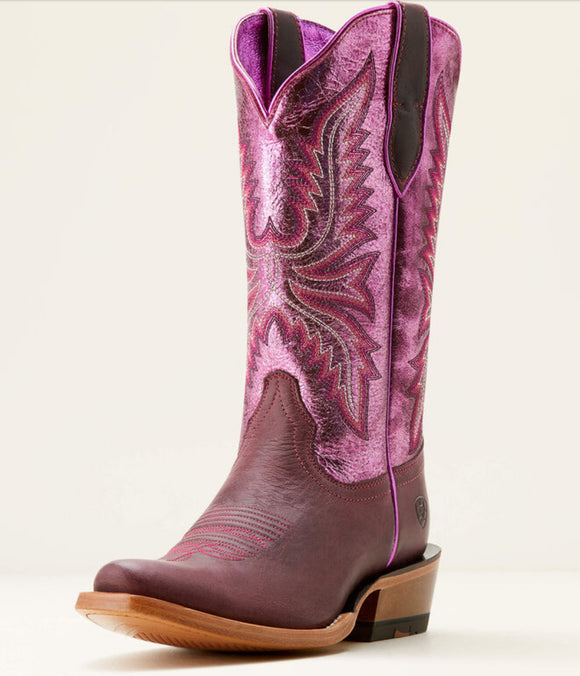 Ariat Ladies Futurity Flash Western Boot - CRIMSON GRAPE|MAGENTA SHINE 10053609
