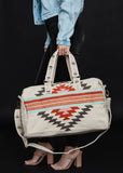 Panache Beige, Brown & Red Aztec Duffel Bag - Mint