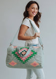 Slate, Green & Pink Aztec Duffel AOD2