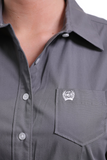 Cinch WOMEN'S CHARCOAL SOLID BUTTON-UP SHIRT