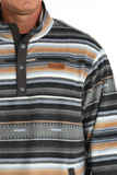 Cinch MEN'S MATCH BOYS FLEECE PULLOVER - BLACK/GRAY/TAN