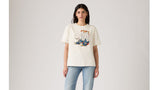 LEVI'S® WOMEN'S GRAPHIC TABOR T-SHIRT - Cowboy Boot And Hat Egret
001MX-0007