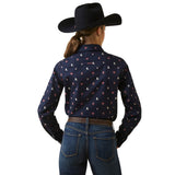 Ariat Ladies Wrinkle Resist Team Kirby Stretch Shirt - Western Love Print