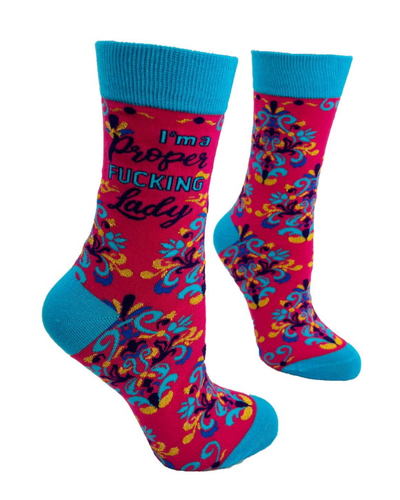 I'm a Proper Fucking Lady Women's Crew Socks