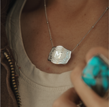 SpurWest Mini Belt Buckle Necklace (Initial) - Silver