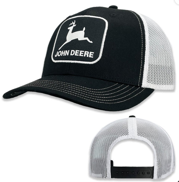 JD BLACK/WHITE RETRO LOGO MESH BACK CAP (MOLINE 112 FIT)