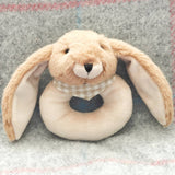 Bunny Baby Rattle Soft Plush Toy Brown - 10cm