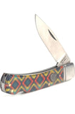 ARIAT Southwestern Pattern Smooth Blade Folding Pocket Knife, Multicolor, 3” Blade (Large) - A710012097-L
