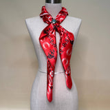 AVS839 WESTERN BANDABA PRINT SILK SCARF 36X36