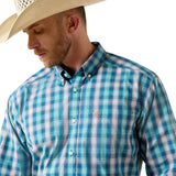 Ariat Men's Pro Series James Classic Fit Shirt - WHITE PLAID 10071086